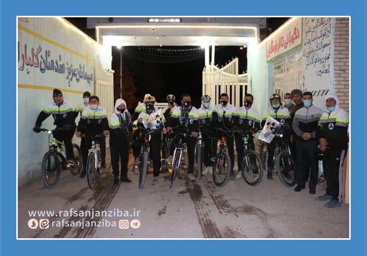 توقف رکابزنان «رهروان علمدار» در رفسنجان